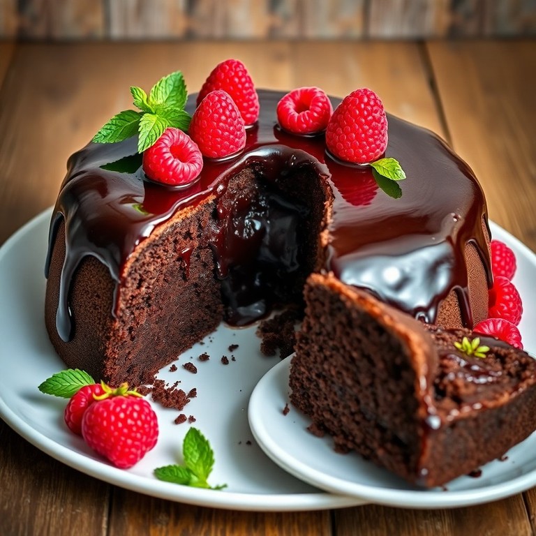 Gâteau au Chocolat Moelleux avec un Coeur Fondant