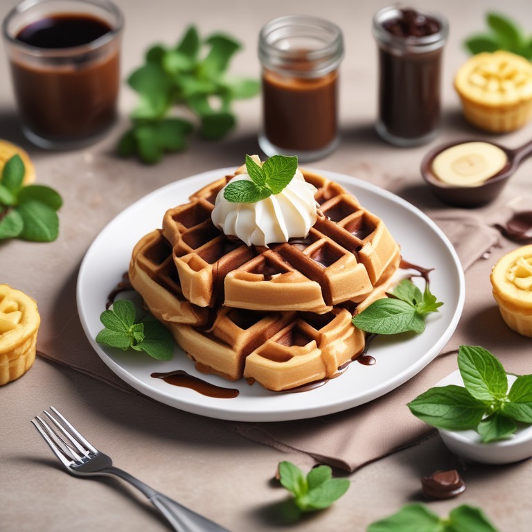 Waffles de Batata y Avena con Mantequilla de Almendra