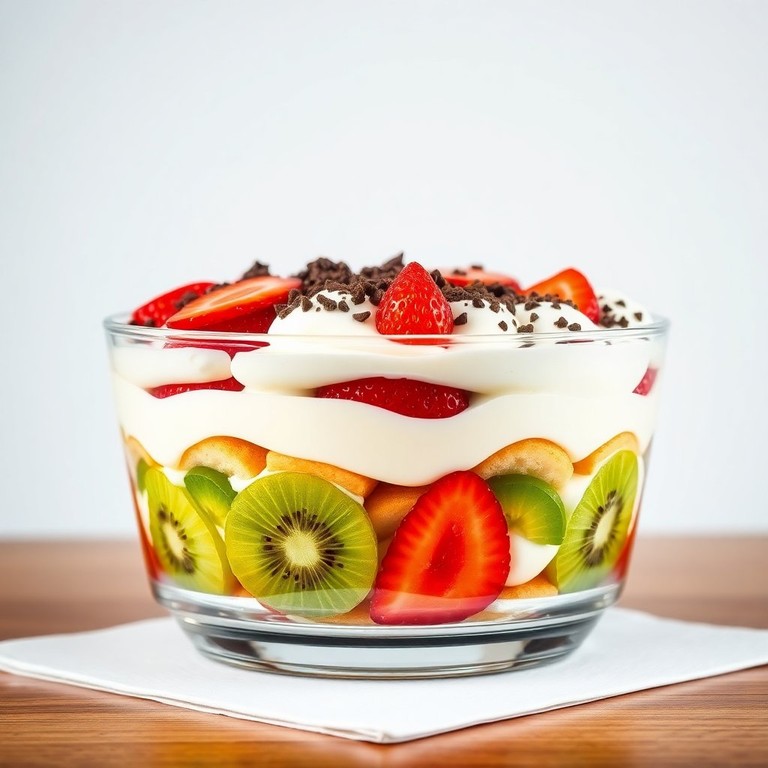 Pavê de Leite Condensado com Frutas Frescas