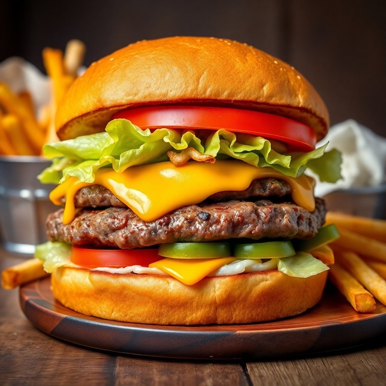 Ultimate Cheesy Double Beef Burger