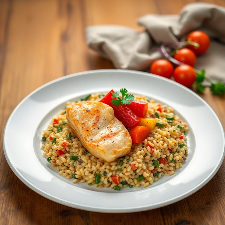 Курица с гречкой и овощами