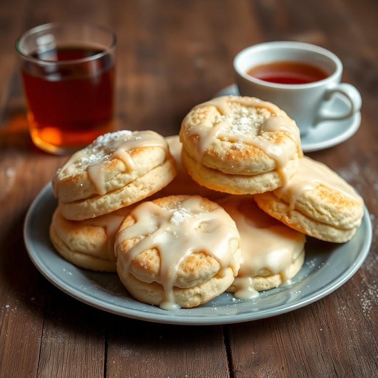 Creamy Milk Biscuits with a Sweet Sugar Glaze