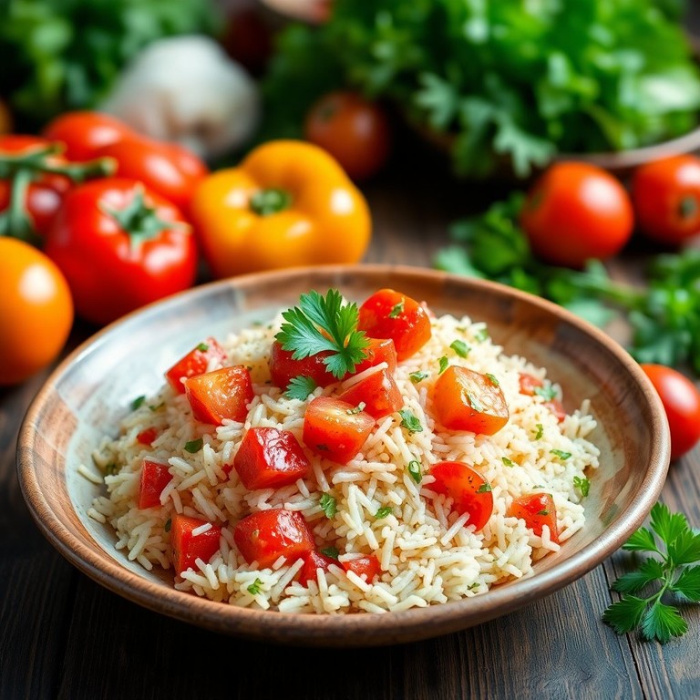 Riz aux Tomates et Pommes de Terre Rouges Savoureux