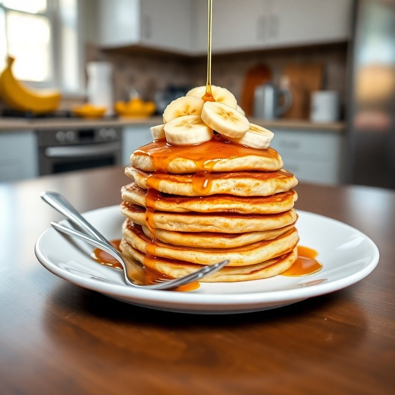 Fluffy Sweet Banana Pancakes