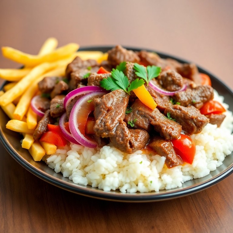 Lomo Saltado al Estilo Peruano con Salsa de Soja