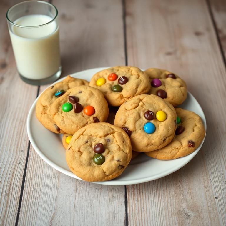 M&M-Stuffed Chocolate Chip Cookies