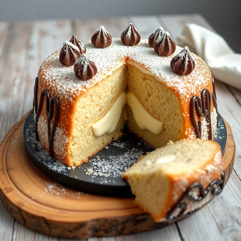 Bolo de Leite Ninho com Recheio de Creme de Leite