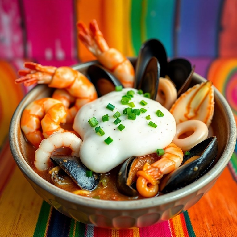 Jazz de Mariscos en Espuma de Cajún