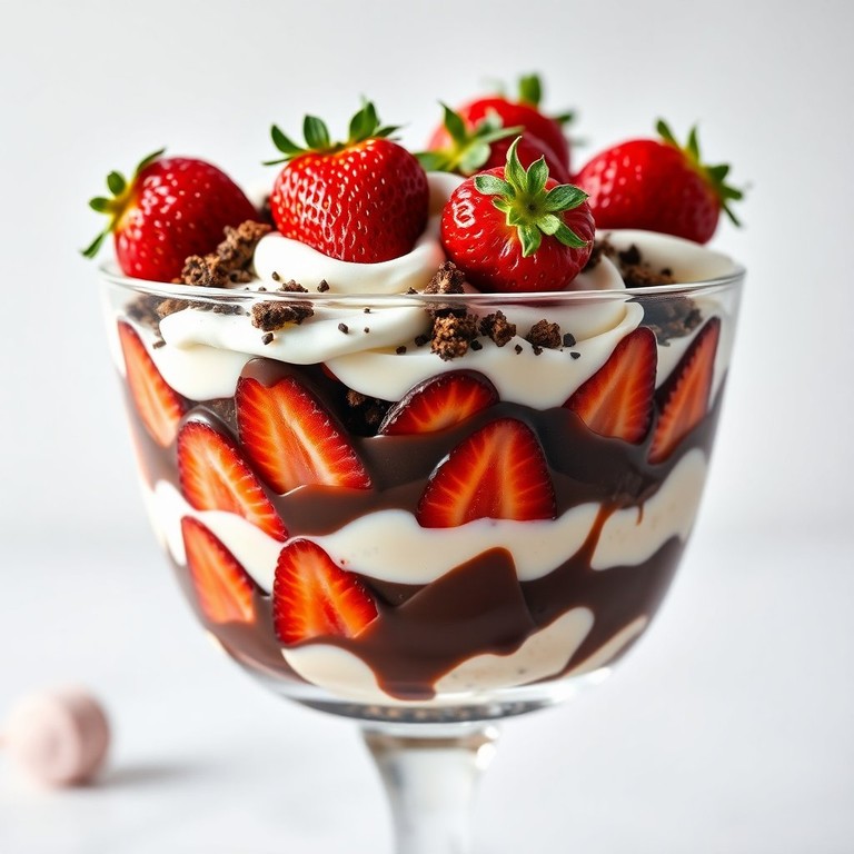 Delícia de Morango com Chocolate e Leite Condensado