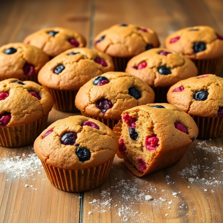 Muffins Protéinés aux Fruits Frais Sans Poudre et Yogourt