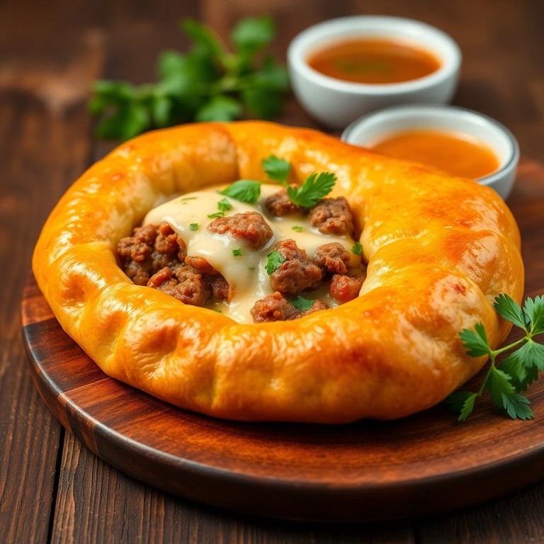 Esfiha de Carne Moída com Queijo Cremoso