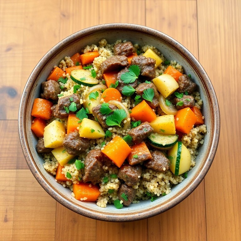 Quinoa con Carne e Verdure Saltate