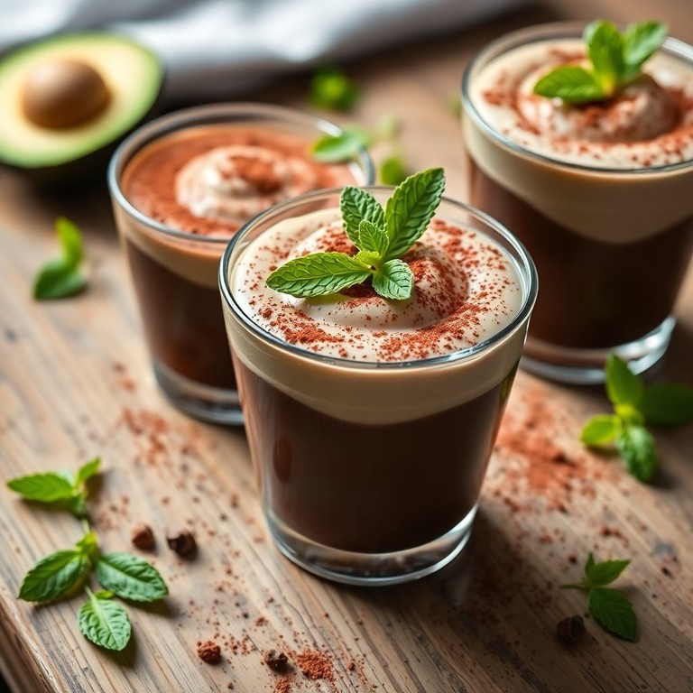 Pudim de Abacate com Cacau e Whey Protein