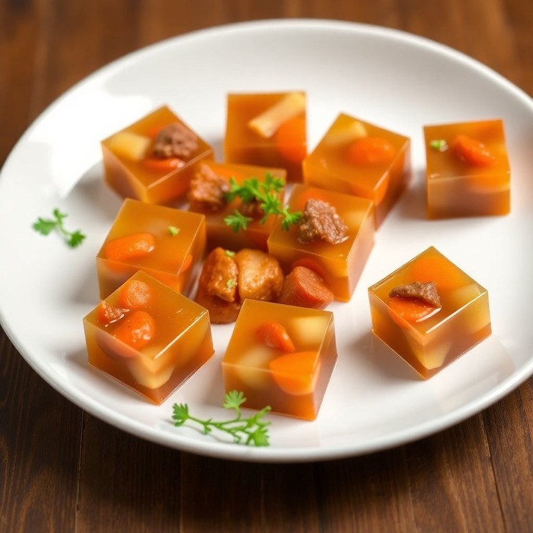 Cheesy Beef Broth Gelatin Bites