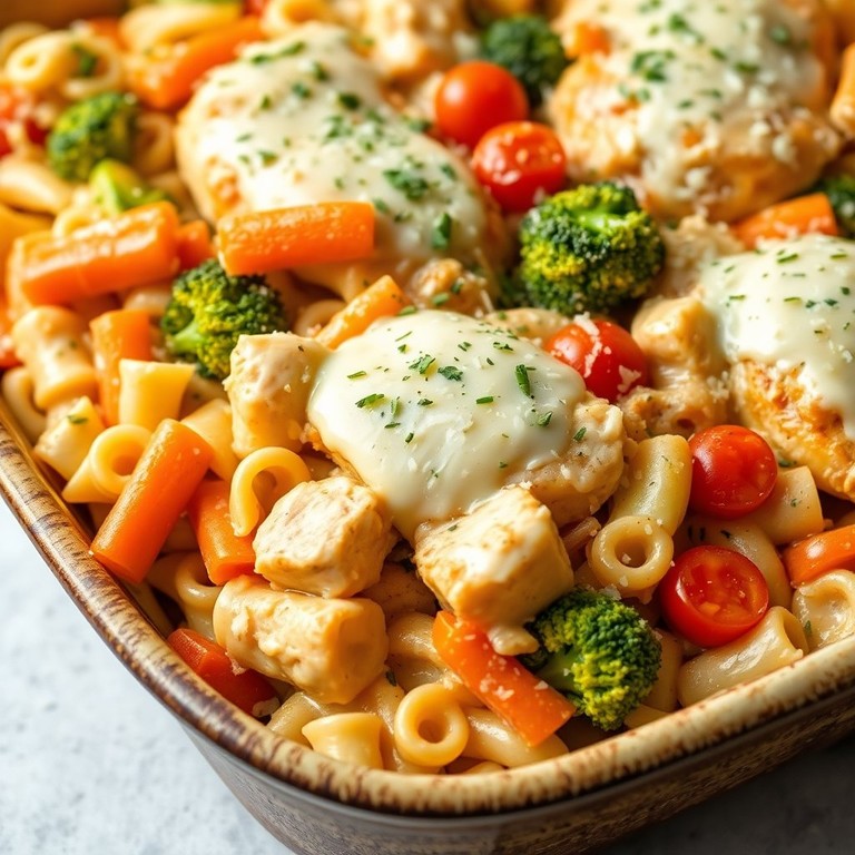 Creamy Chicken and Vegetable Pasta Bake