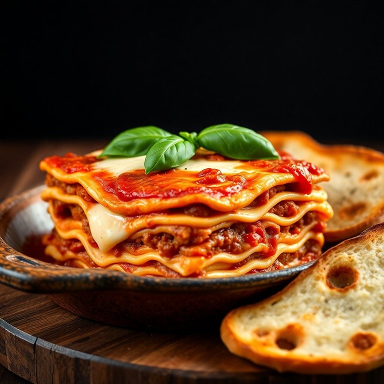 Classic Italian Lasagna with Rich Meat Sauce