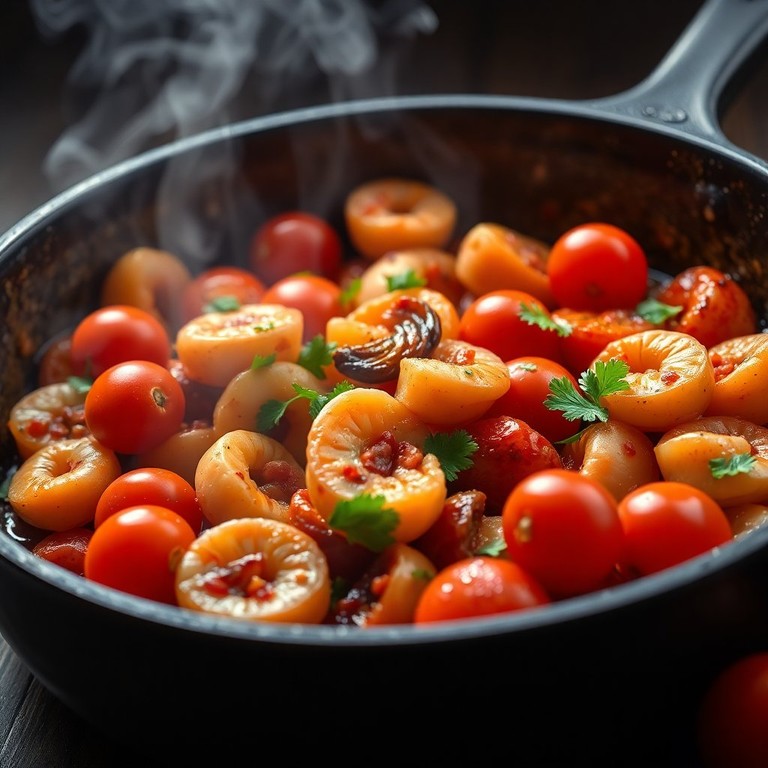 Sauté de Fruits de Mer aux Tomates Cerises
