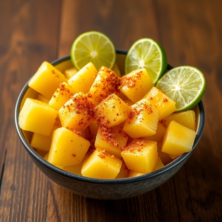 Piña con Tajín: Un Snack Refrescante