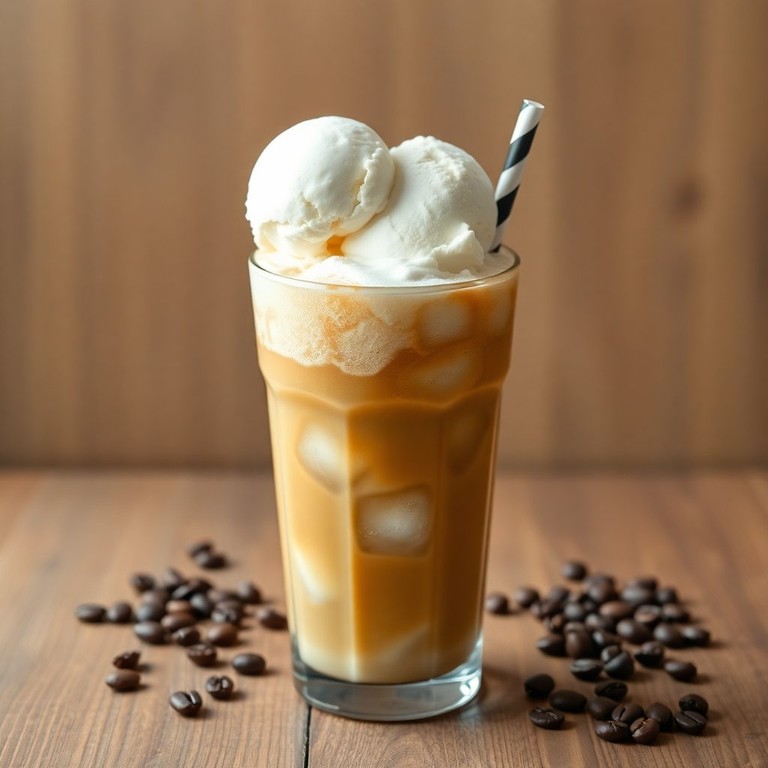 Frothy Vanilla Iced Coffee Delight