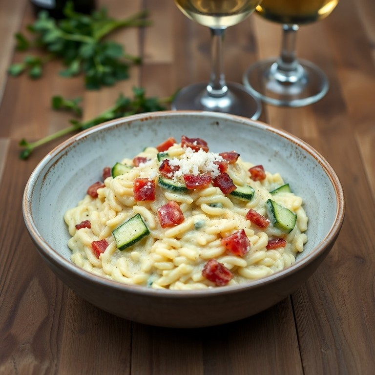 Risotto Crémeux aux Courgettes et Lardons de Dinde