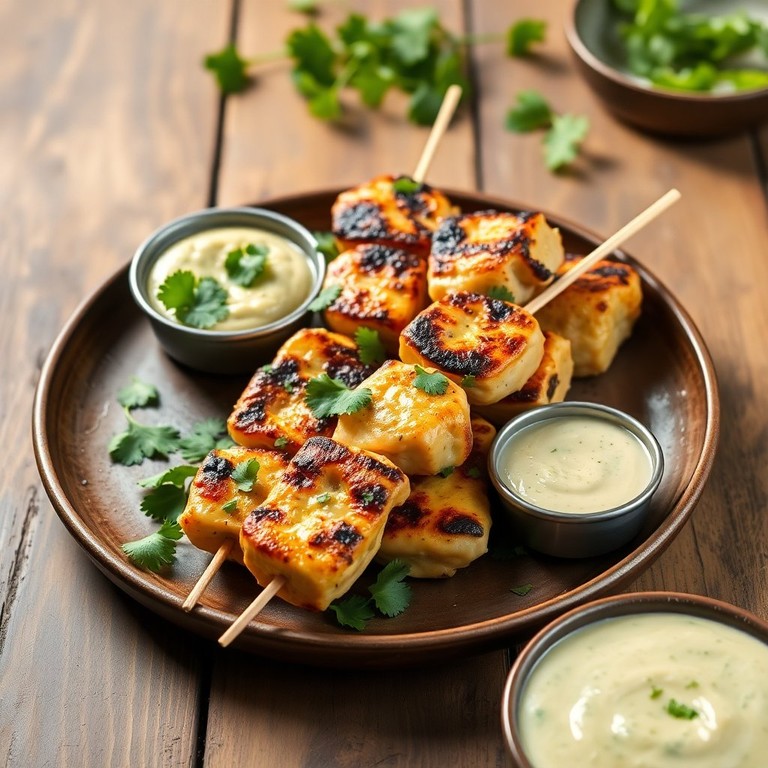 Creamy Chicken Malai Boti Skewers
