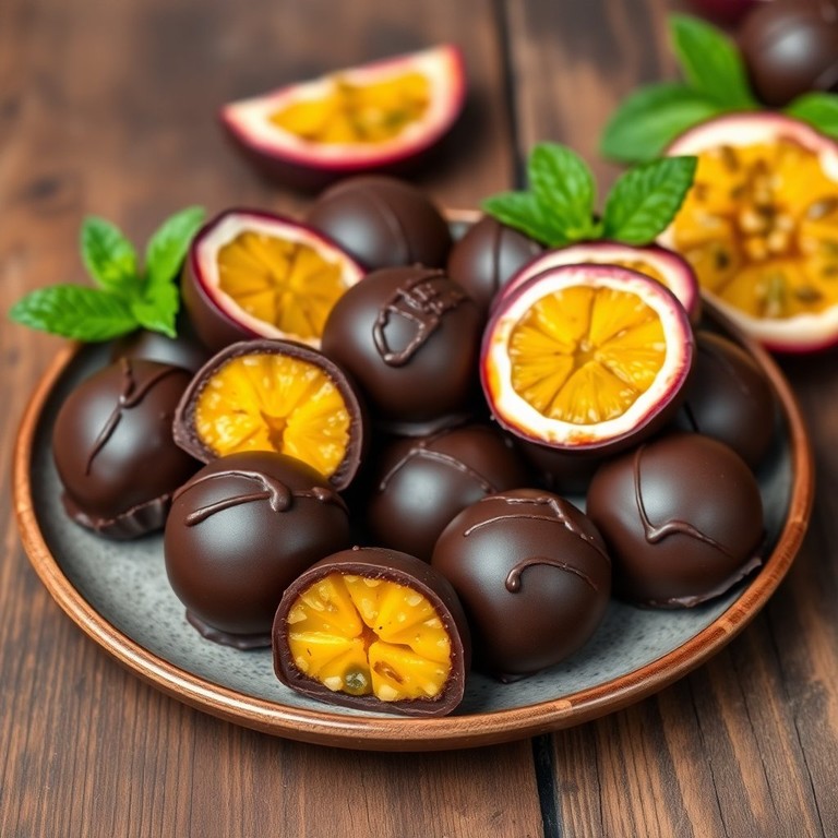 Bonbons Chocolat Noir avec Cœur de Passion