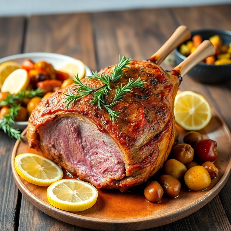 Cordero Asado al Romero y Ajo