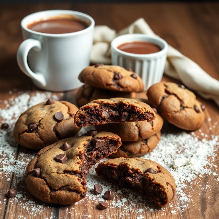 Biscoitos Crocantes de Chocolate e Mandioca