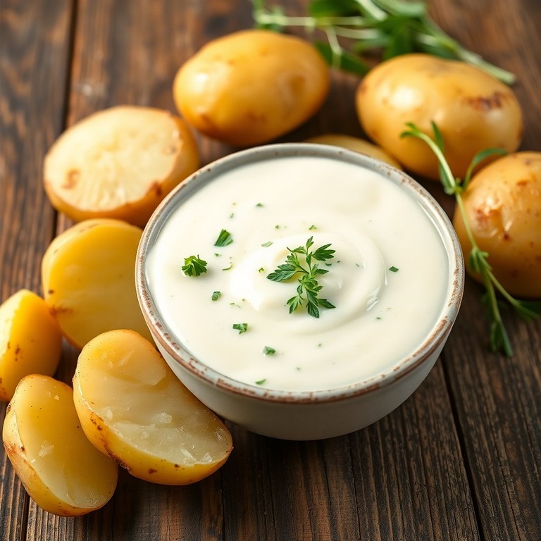 Sauce Blanche au Fromage et à l'Ail