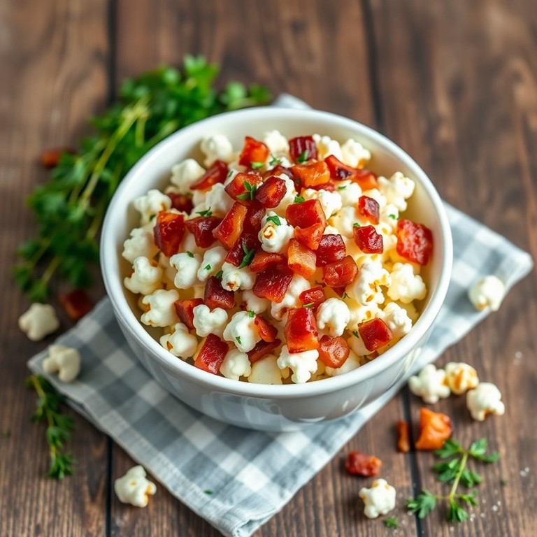 Pipoca Gourmet com Bacon Crocante e Cheiro Verde