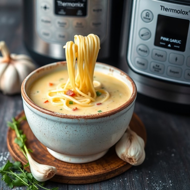 Soupe à l'ail rose au Thermomix