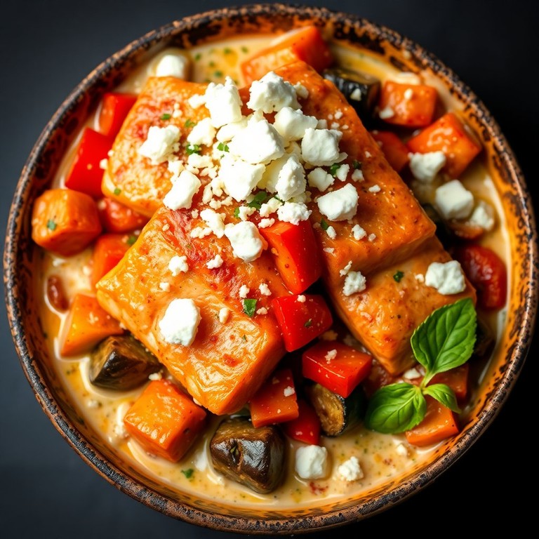 Casserole de Saumon et Légumes Méditerranéens