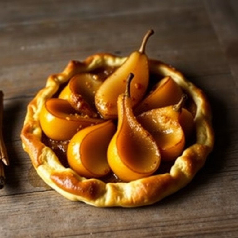 Tarte aux Poires Caramélisées et Cannelle