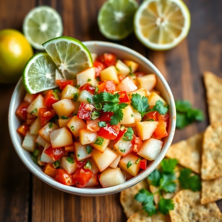 Spicy Apple-Pear Salsa with a Smoky Twist