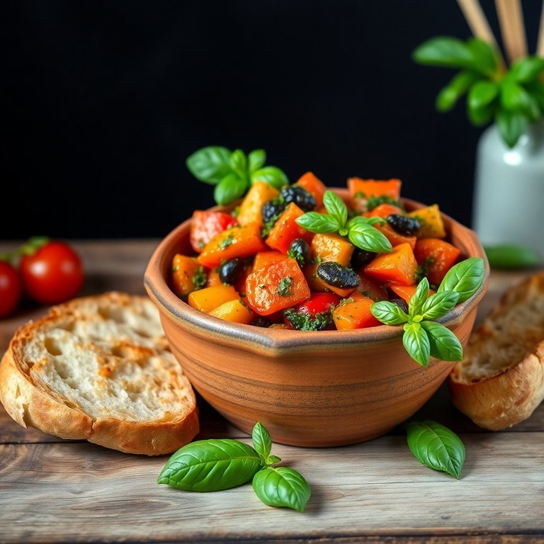Ratatouille Provençale avec Pain Baguette