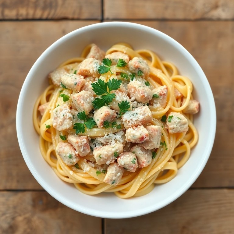 Macarrão Cremoso com Atum e Alho
