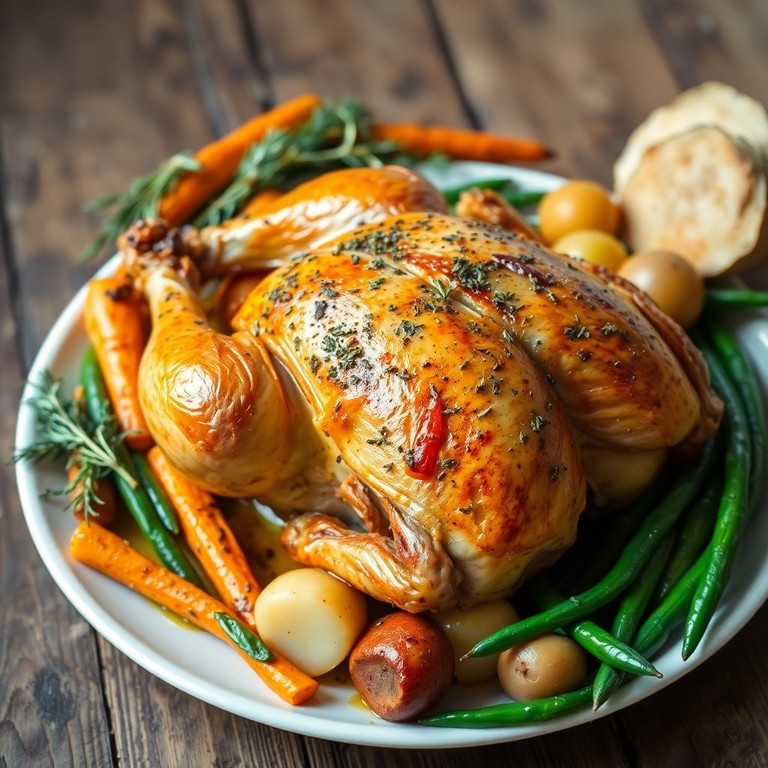 Poulet Rôti Parfumé aux Herbes de Provence