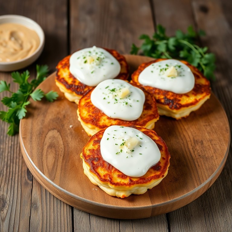Panquecas de Queijo com Molho Branco