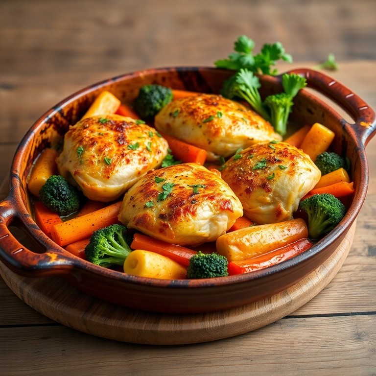 Курица с овощами в духовке