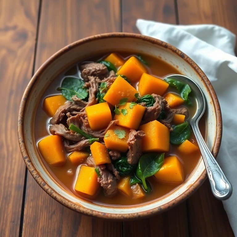 Savory Shredded Beef and Butternut Squash Stew