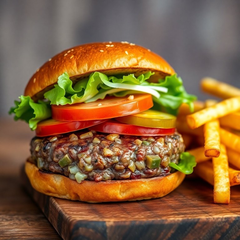 Leek and Beef Burger Delight