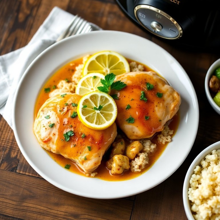 Savory Slow Cooker Lemon Herb Chicken