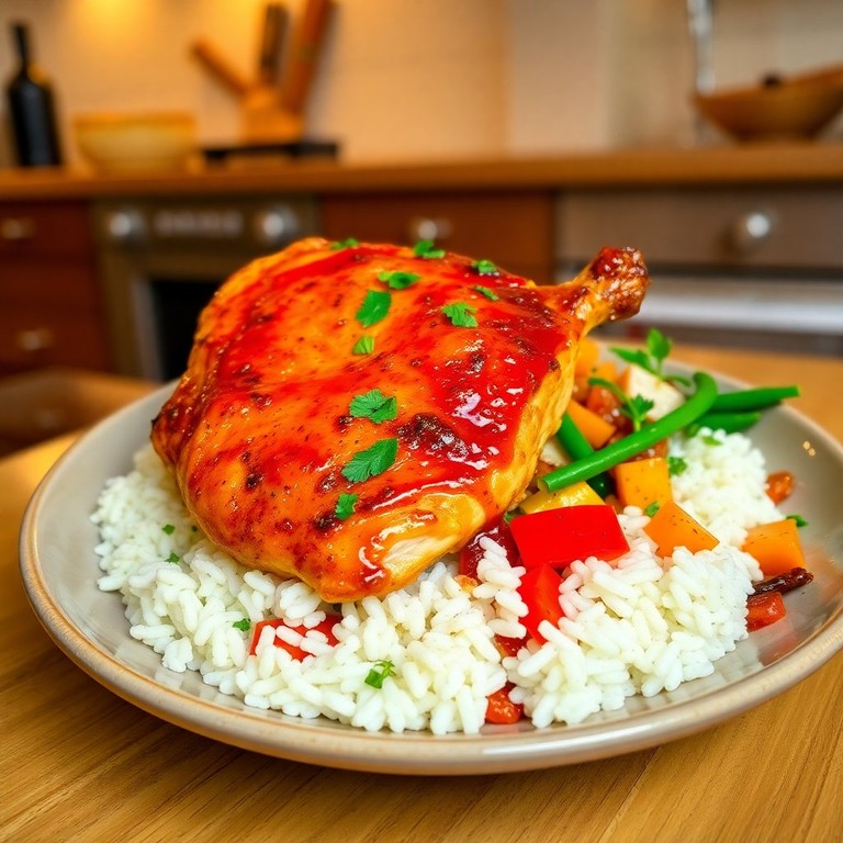 Frango ao Molho Agridoce com Mel e Mostarda