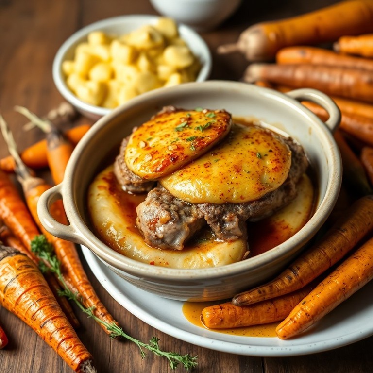 Hachis Parmentier de Porc aux Légumes Rôtis