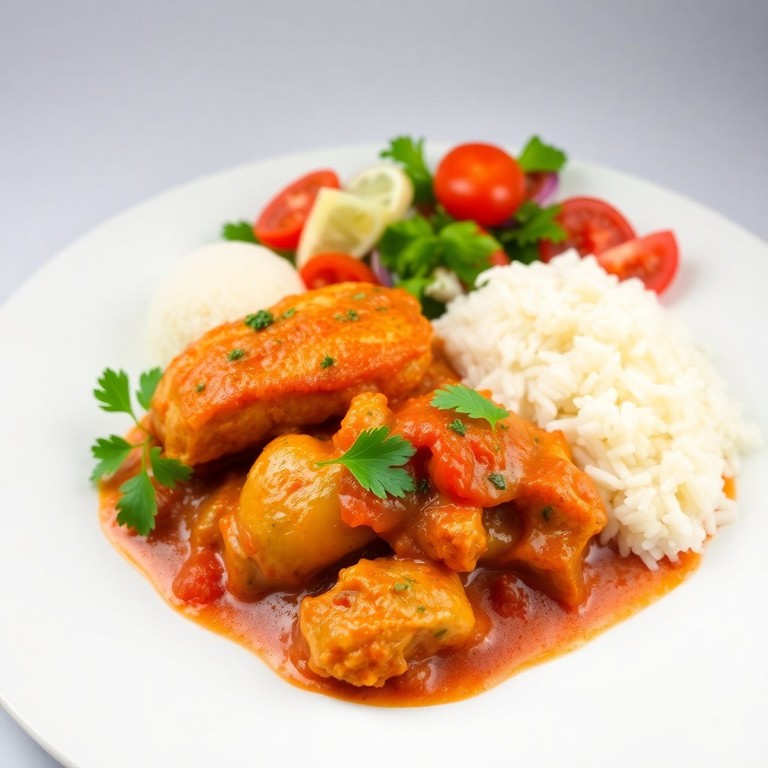 Coxa e Sobrecoxa de Frango ao Molho de Tomate com Alho e Cebola