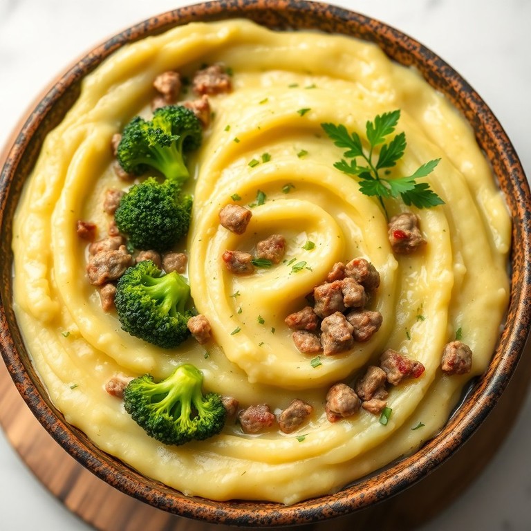 Romige Aardappelpuree met Broccoli en Gehakt