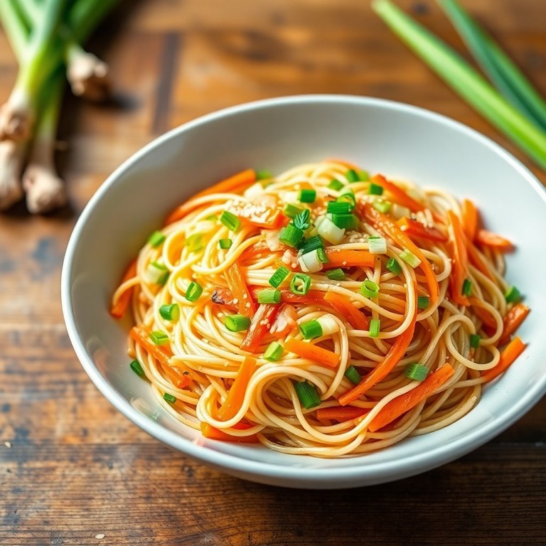 Ginger-Infused Leek and Carrot Noodle Stir-Fry