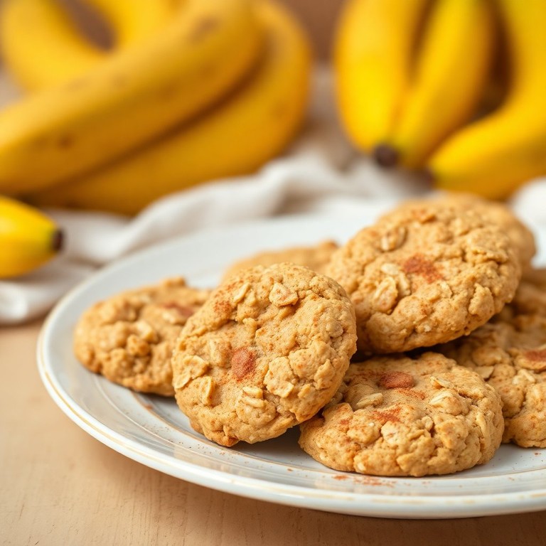 Banana Oatmeal Cookies with a Cinnamon Twist
