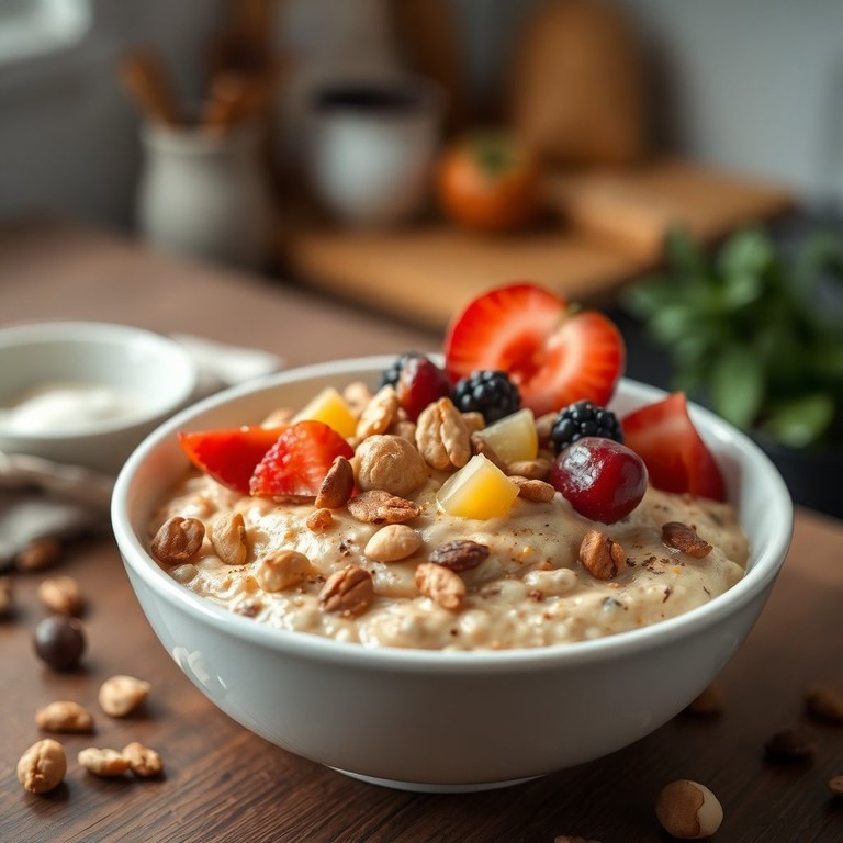Creamy Oatmeal Delight with a Touch of Sweetness
