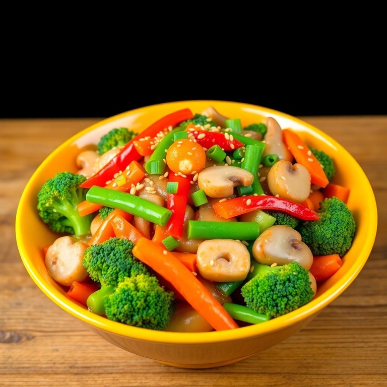 Vibrant Vegetable Stir-Fry with Garlic and Ginger